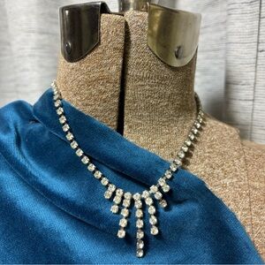 Vintage mid century Elegant Rhinestone Necklace/Chocker